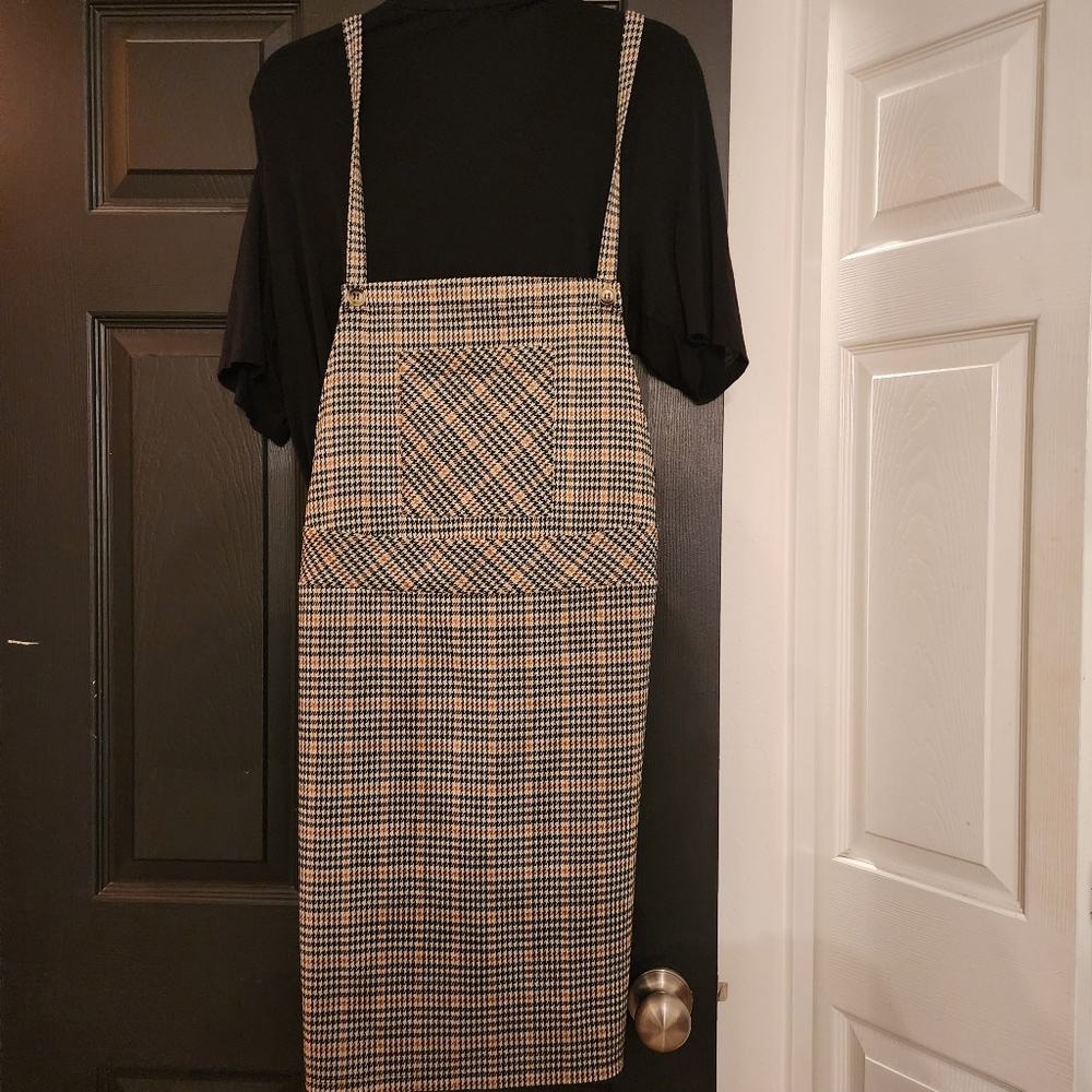 Torrid plaid pinafore dress